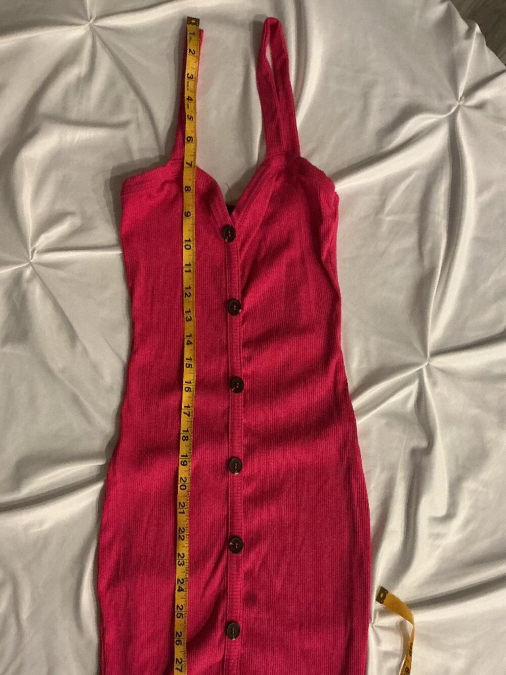 Maverick the Collection Hot Pink Ribbed Dress - Picture 3 of 5